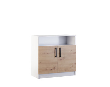Commode bois et blanc 80 cm...
