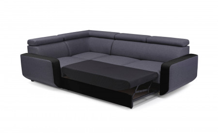 Dustin - Canapé d'angle L réversible - 5 places - Convertible avec coffre - Têtieres réglables Dustin - Canapé d'angle L réversible - 5 places - Convertible avec coffre - Têtieres réglables