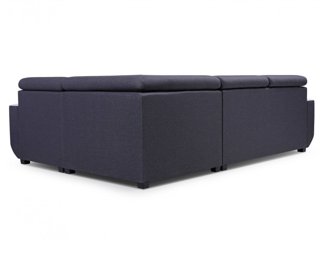 Dustin - Canapé d'angle L réversible - 5 places - Convertible avec coffre - Têtieres réglables Dustin - Canapé d'angle L réversible - 5 places - Convertible avec coffre - Têtieres réglables