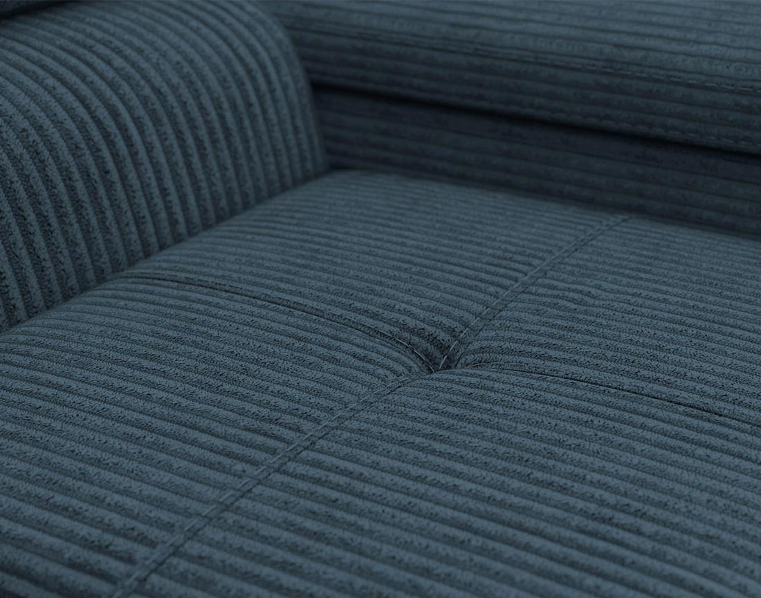 Fauteuil Pablo en velours côtelé - têtière ajustable