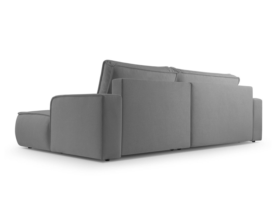 Canapé d'angle droit 4 places convertible en tissu texturé Nessino Canapé d'angle droit 4 places convertible en tissu texturé Nessino