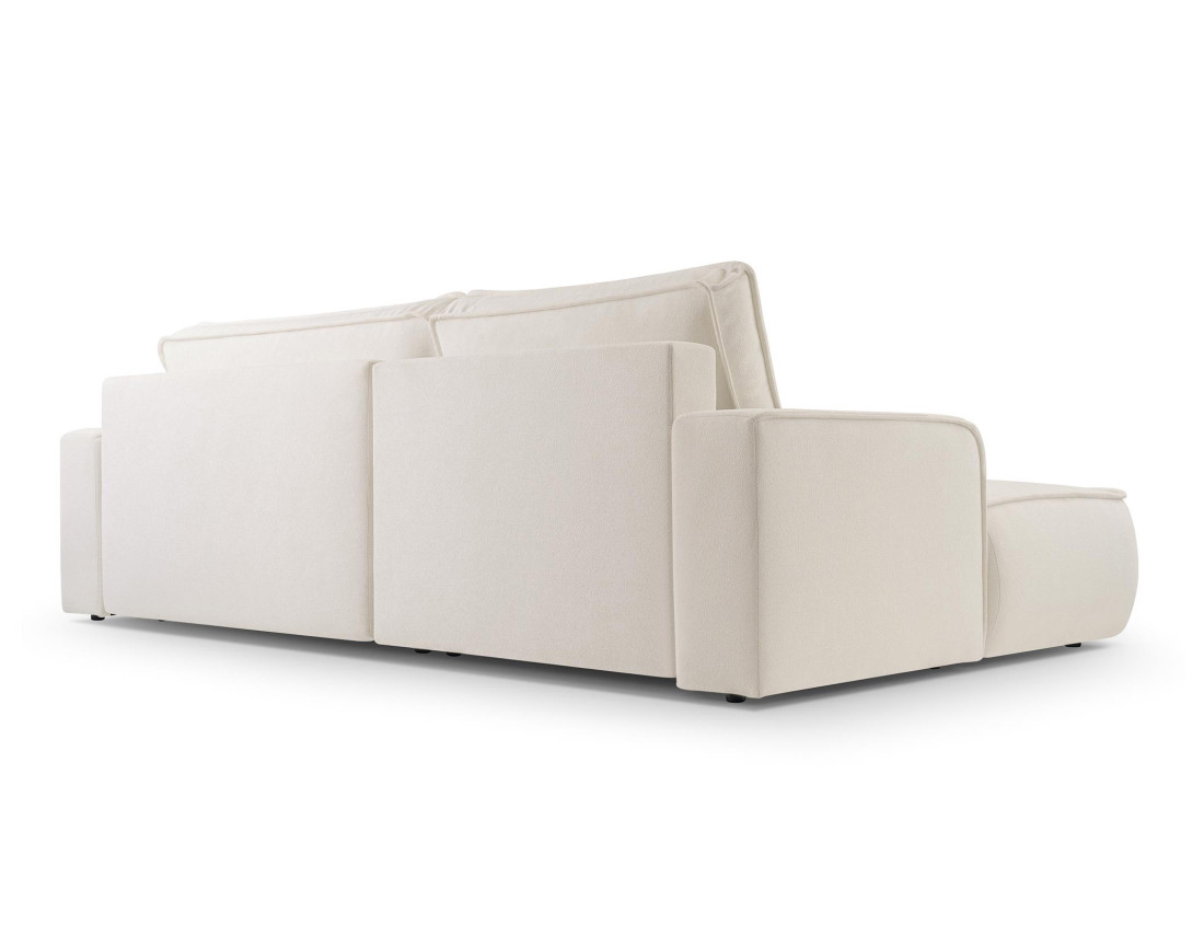 Canapé d'angle gauche 4 places convertible en tissu texturé Nessino Canapé d'angle gauche 4 places convertible en tissu texturé Nessino