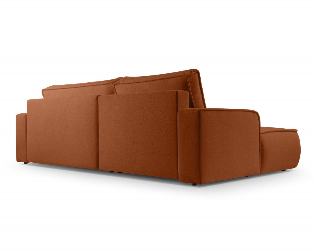 Canapé d'angle gauche 4 places convertible en tissu texturé Nessino