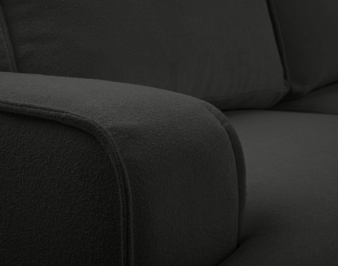 Canapé d'angle gauche 4 places convertible en tissu texturé Nessino Canapé d'angle gauche 4 places convertible en tissu texturé Nessino