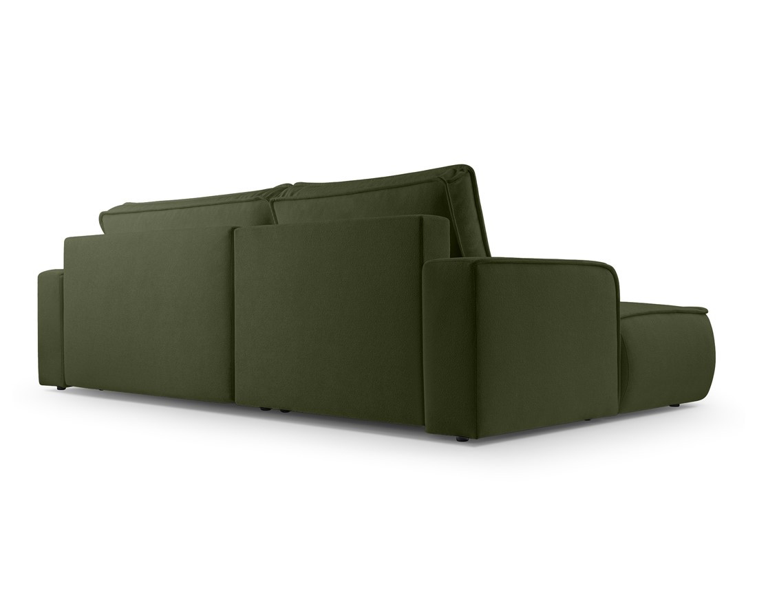 Canapé d'angle gauche 4 places convertible en tissu texturé Nessino