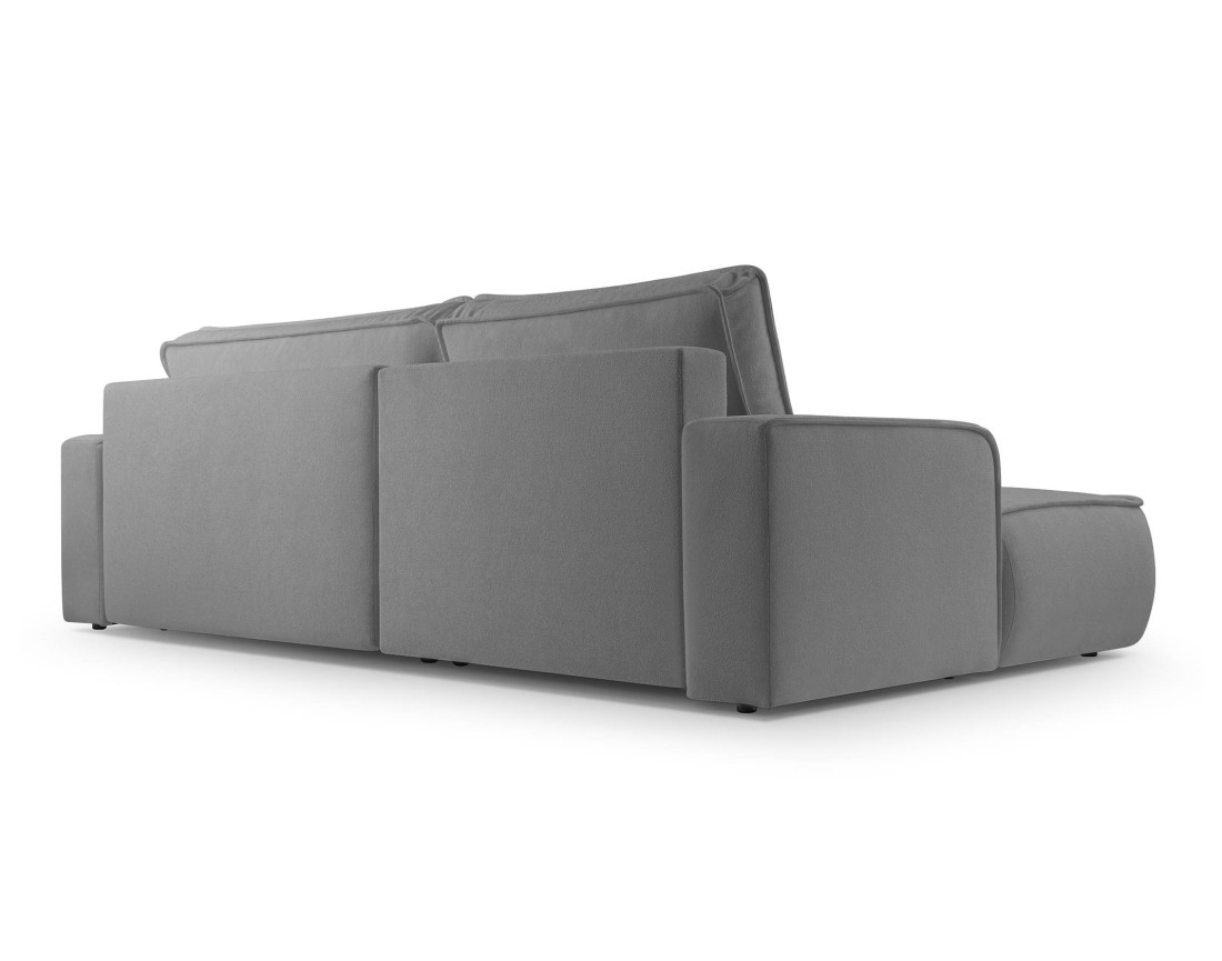 Canapé d'angle gauche 4 places convertible en tissu texturé Nessino Canapé d'angle gauche 4 places convertible en tissu texturé Nessino