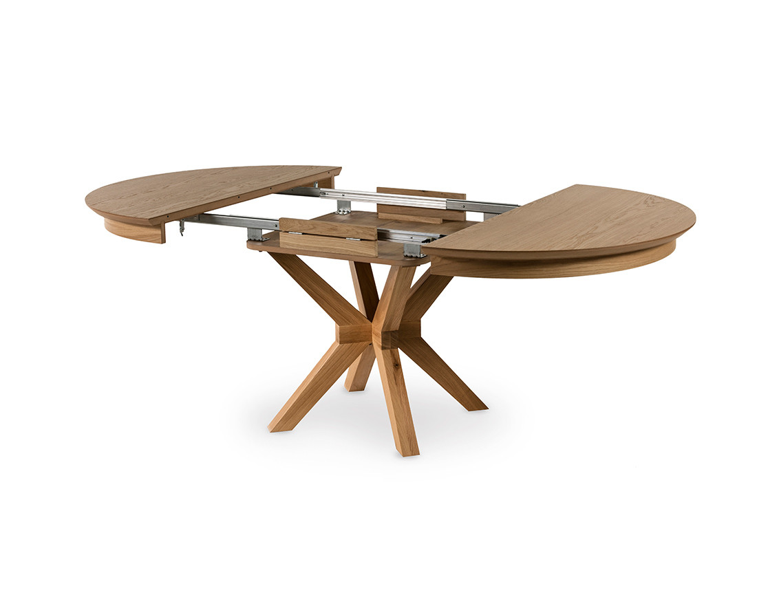 Table à manger ronde extensible bois 120 cm Virtuoso