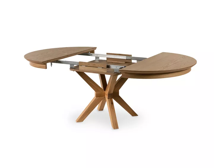 Table à manger ronde extensible bois 120 cm Virtuoso