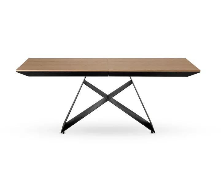 Table à manger extensible bois et noir 200 cm Capriccio