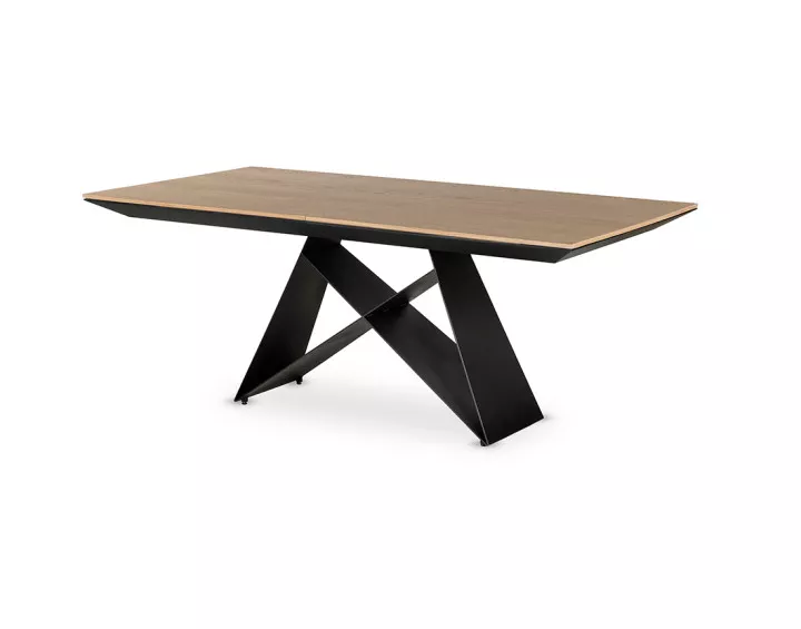 Table à manger extensible bois et noir 200 cm Capriccio