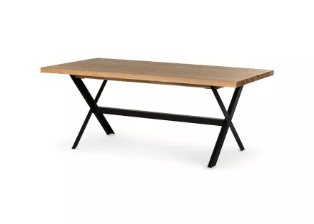 Table à manger extensible bois et métal 200 à 300 cm Giocoso