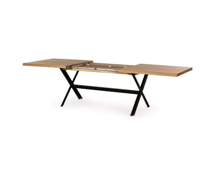 Table à manger extensible bois et métal 200 à 300 cm Giocoso