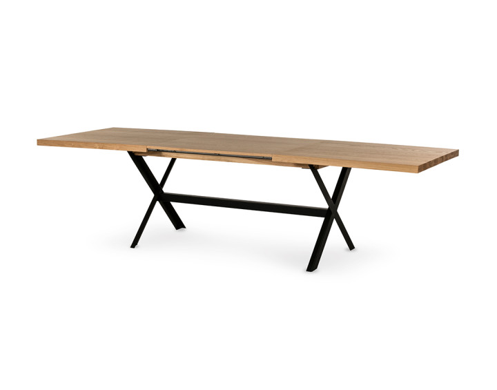 Table à manger extensible bois et métal 200 à 300 cm Giocoso