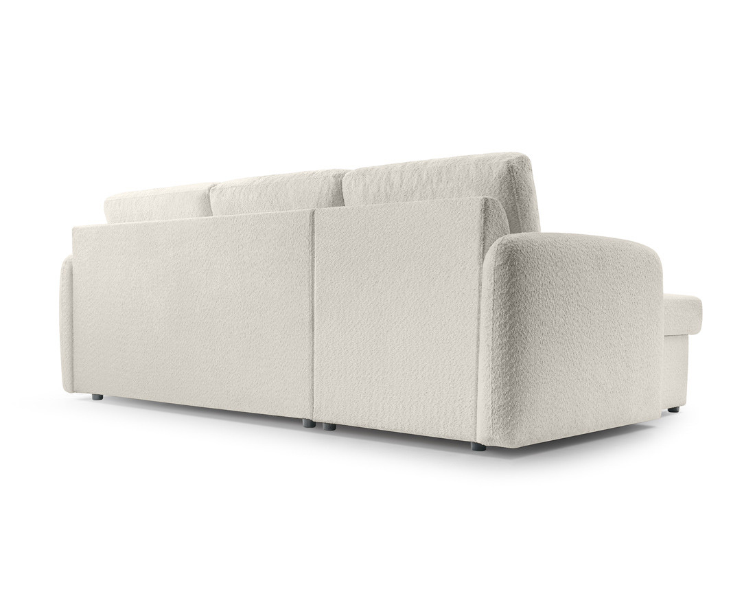 Canapé d'angle 4 places convertible en tissu bouclette Pocatello Canapé d'angle 4 places convertible en tissu bouclette Pocatello