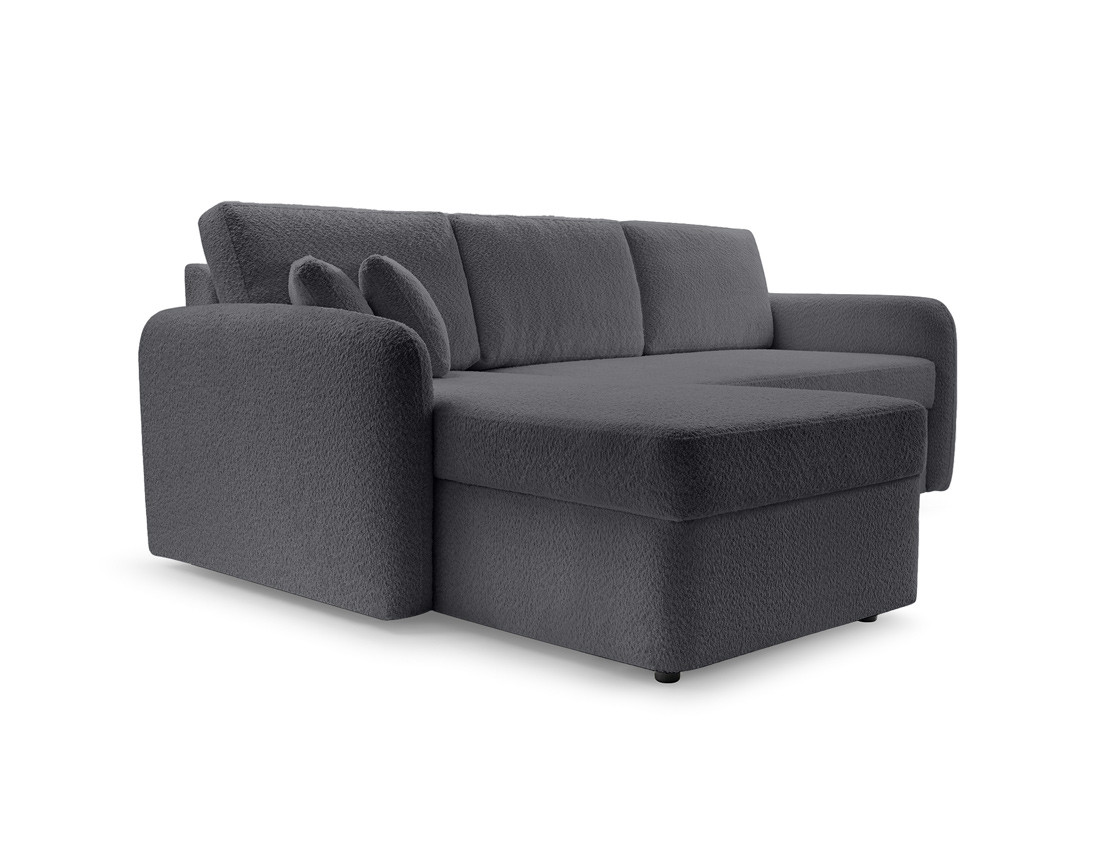 Canapé d'angle 4 places convertible en tissu bouclette Pocatello Canapé d'angle 4 places convertible en tissu bouclette Pocatello