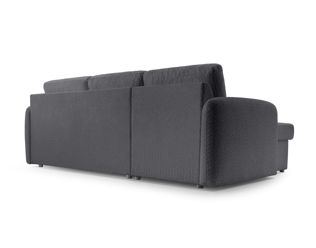 Canapé d'angle 4 places convertible en tissu bouclette Pocatello Canapé d'angle 4 places convertible en tissu bouclette Pocatello