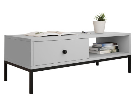 Table basse 1 tiroir et 1 niche 90 cm Filipo