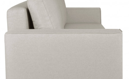 Adel - Canapé droit 3 places convertible - en tissu - avec coffre de rangement Adel - Canapé droit 3 places convertible - en tissu - avec coffre de rangement