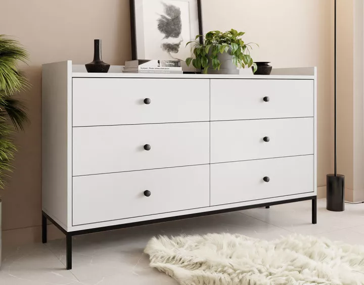 Commode blanc 130 cm Filipo