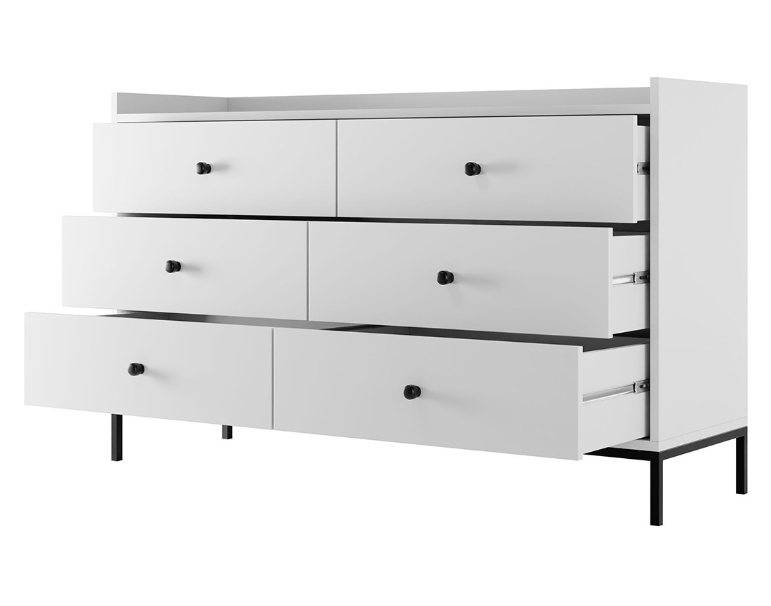 Commode blanc 130 cm Filipo