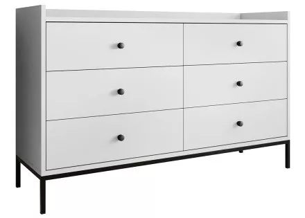 Commode blanc 130 cm Filipo