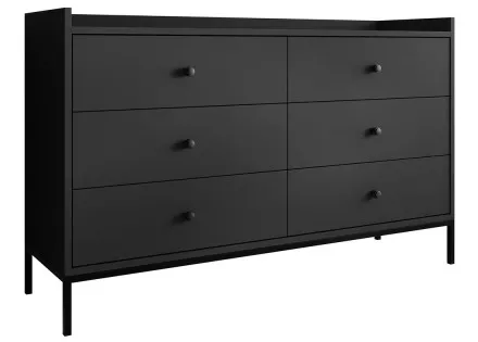 Commode noir 130 cm Filipo