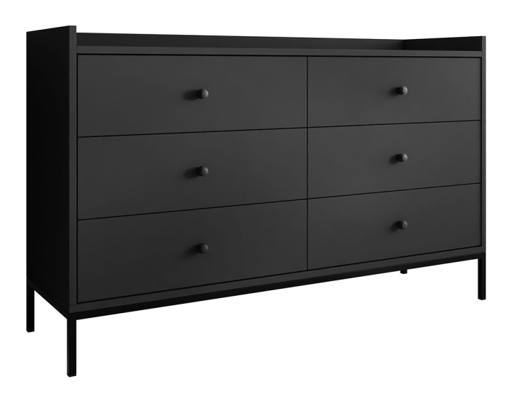 Commode noir 130 cm Filipo