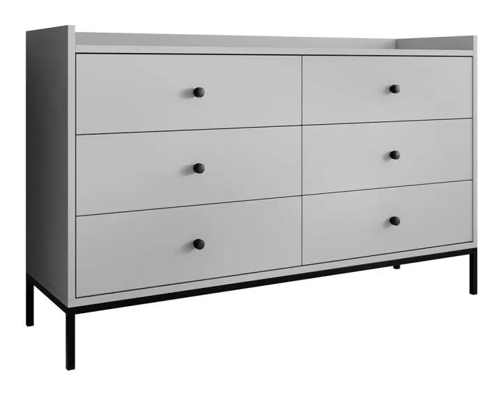 Commode gris 130 cm Filipo