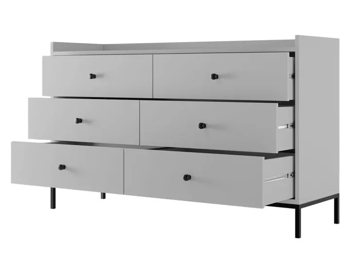 Commode gris 130 cm Filipo