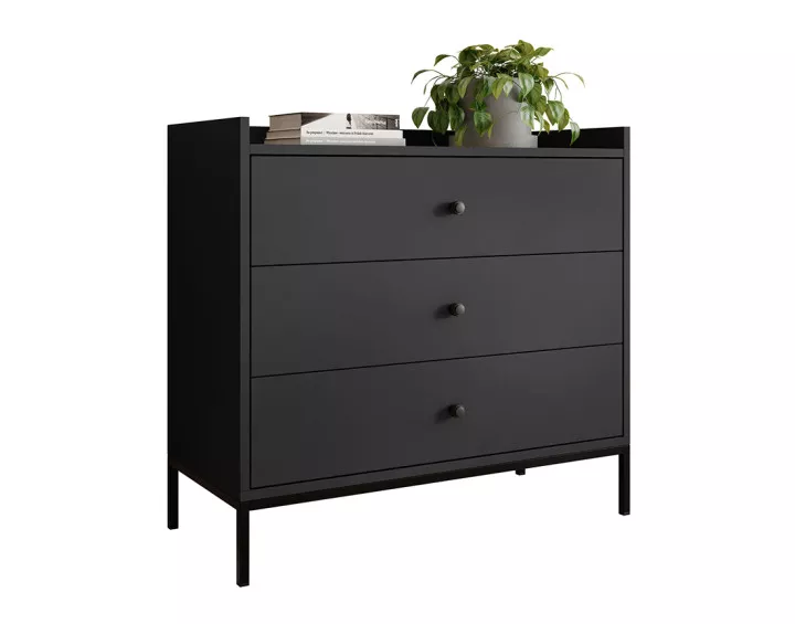 Commode noir 80 cm Filipo