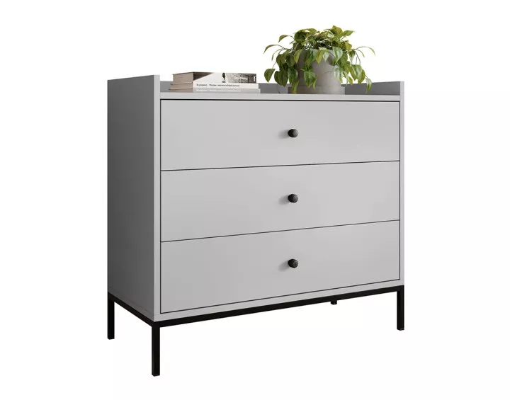 Commode gris 80 cm Filipo