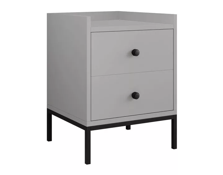 Table de chevet gris 40 cm Filipo