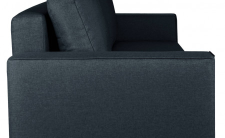 Adel - Canapé droit 3 places convertible - en tissu - avec coffre de rangement Adel - Canapé droit 3 places convertible - en tissu - avec coffre de rangement