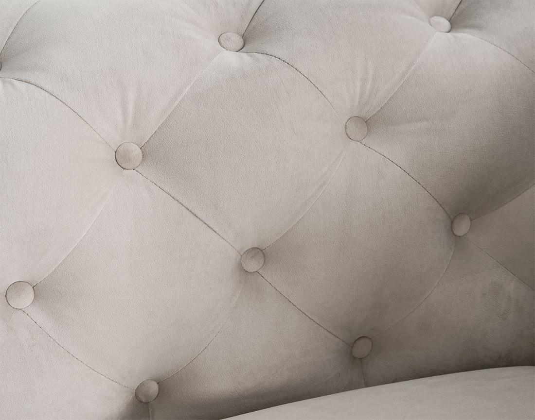 Canapé 2 places chesterfield en velours pieds en métal doré Camden Canapé 2 places chesterfield en velours pieds en métal doré Camden