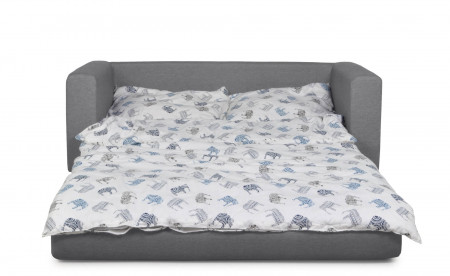Anaelle - Canapé droit 2 places convertible déplimousse - en tissu Anaelle - Canapé droit 2 places convertible déplimousse - en tissu
