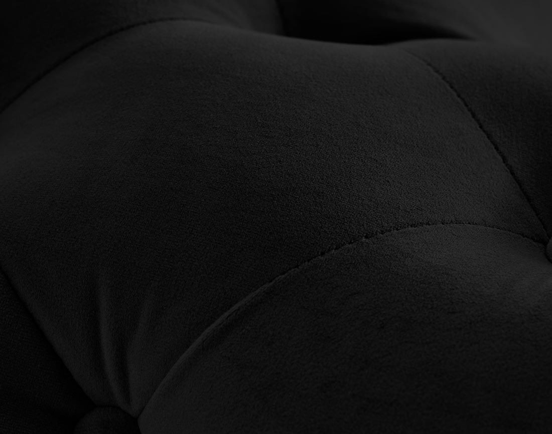 Canapé 2 places chesterfield en velours pieds en métal doré Camden