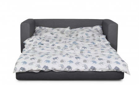 Anaelle - Canapé droit 2 places convertible déplimousse - en tissu Anaelle - Canapé droit 2 places convertible déplimousse - en tissu