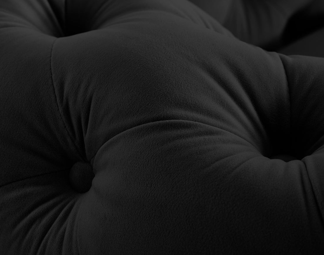 Canapé 2 places chesterfield en velours pieds bois Walter Canapé 2 places chesterfield en velours pieds bois Walter