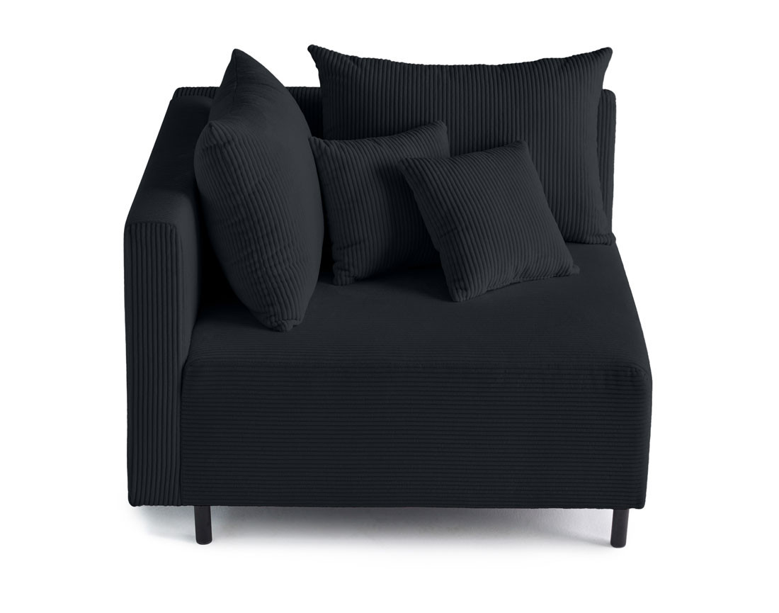 Module d'assise d'angle réversible en velours côtelé Edinburg - gauche Module d'assise d'angle réversible en velours côtelé Edinburg - gauche