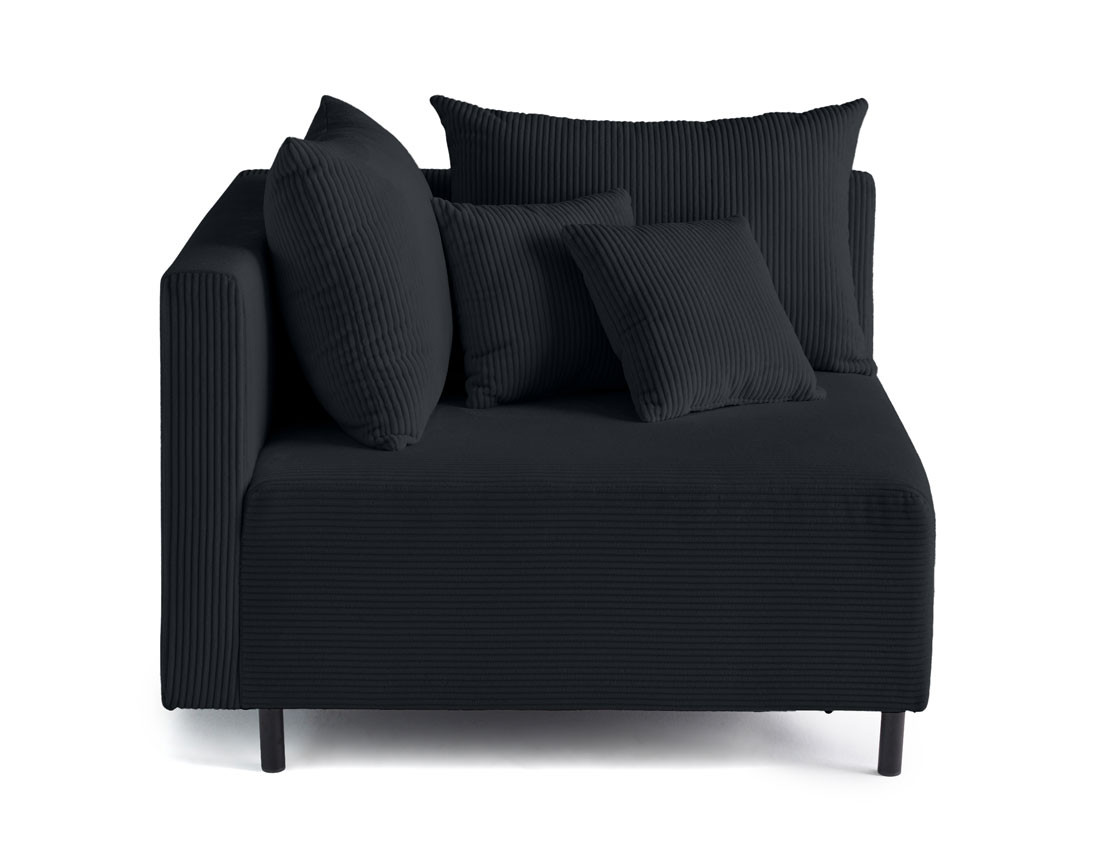 Module d'assise d'angle réversible en velours côtelé Edinburg - gauche Module d'assise d'angle réversible en velours côtelé Edinburg - gauche