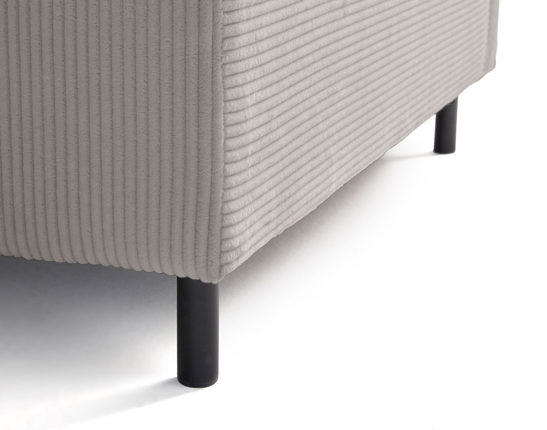 Module d'assise d'angle réversible en velours côtelé Edinburg - droit