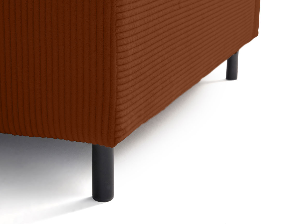 Module d'assise d'angle réversible en velours côtelé Edinburg - droit