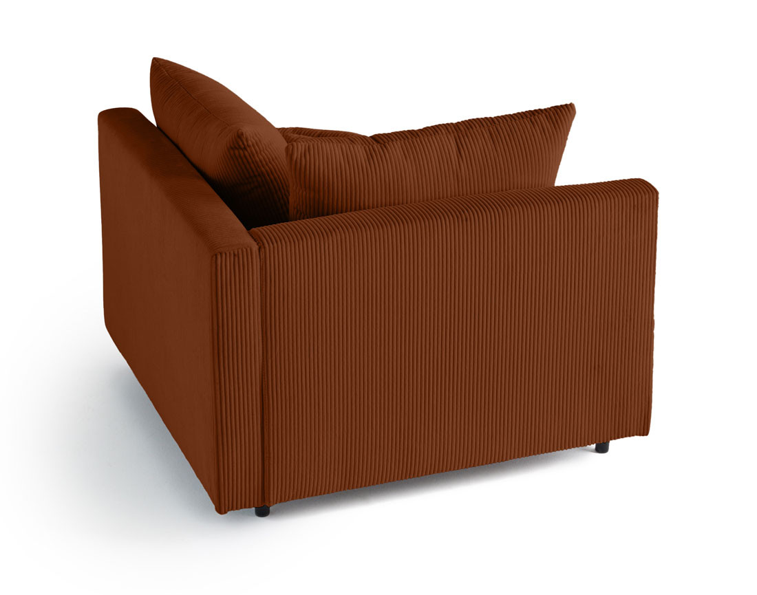 Module d'assise d'angle réversible en velours côtelé Edinburg - droit