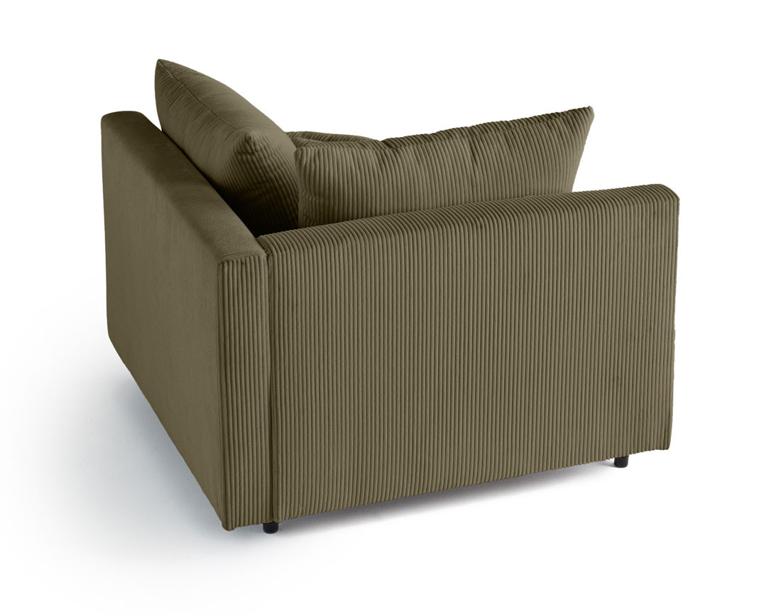 Module d'assise d'angle réversible en velours côtelé Edinburg - droit