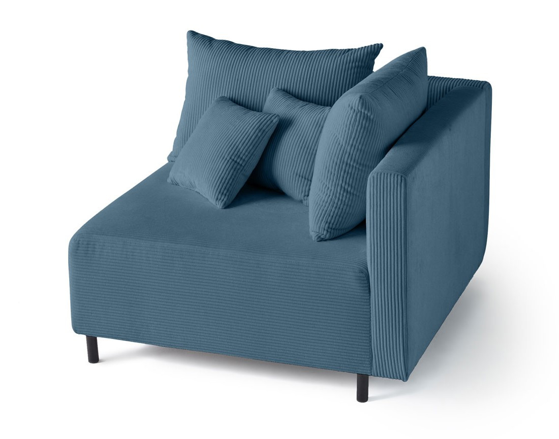 Module d'assise d'angle réversible en velours côtelé Edinburg - droit