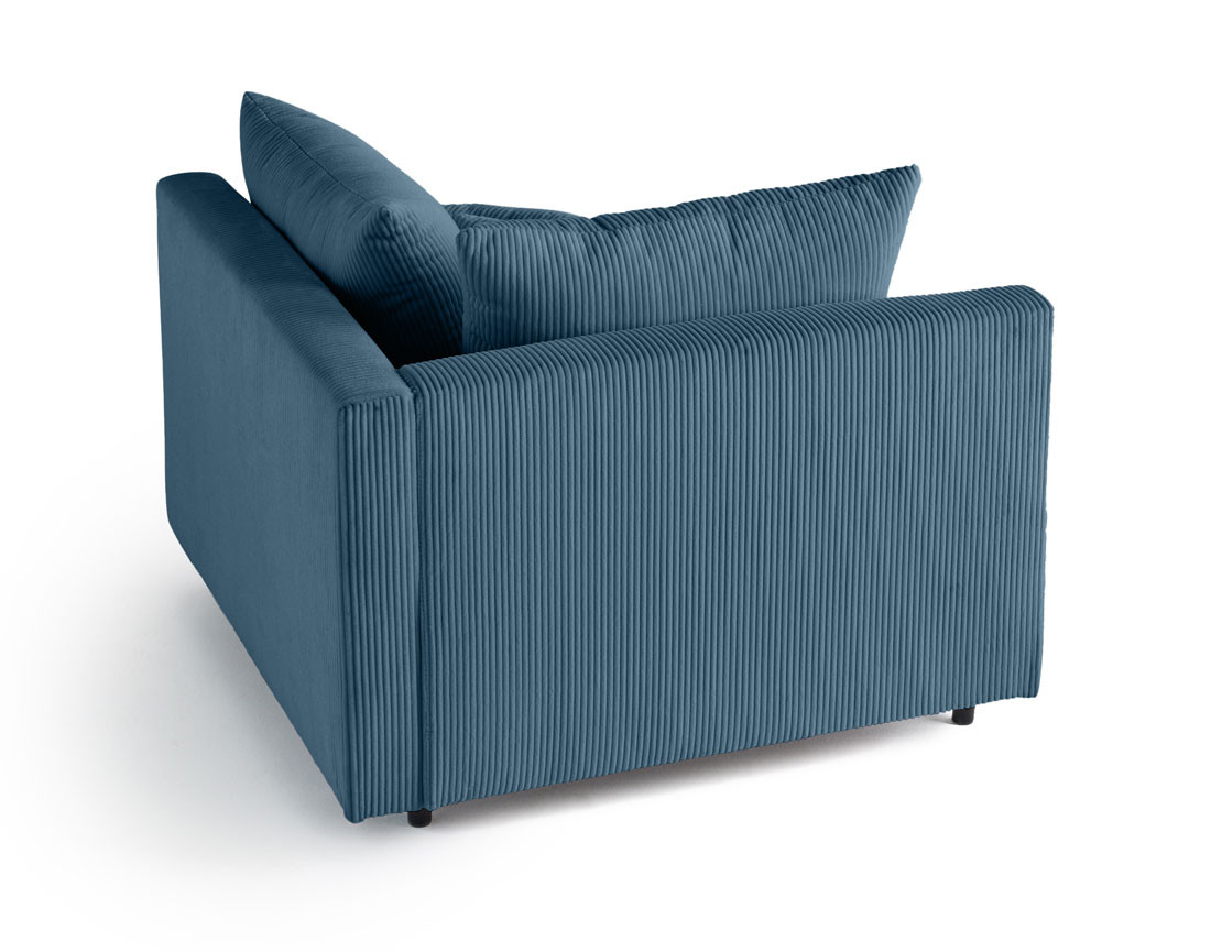 Module d'assise d'angle réversible en velours côtelé Edinburg - droit