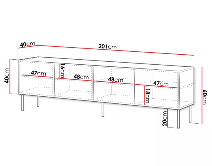 Meuble tv 200 cm Lavaggi