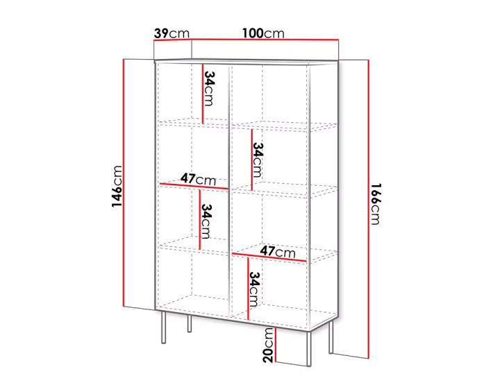 Buffet haut blanc 166 cm Lavaggi