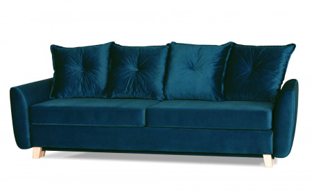 Mark - Canapé droit 3 places convertible - avec coffre de rangement - Velours Mark - Canapé droit 3 places convertible - avec coffre de rangement - Velours