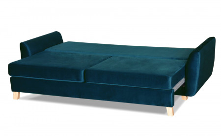 Mark - Canapé droit 3 places convertible - avec coffre de rangement - Velours Mark - Canapé droit 3 places convertible - avec coffre de rangement - Velours
